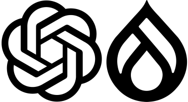 Logos CahtGPT e Drupal