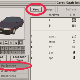 A antiga interface de edição de scripts GDL